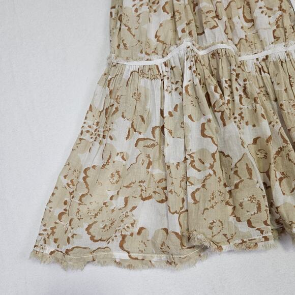 Intimately Free People Sundown Romper Boho Studded Jumper Tiered Beige Sheer XS - Picture 11 of 16